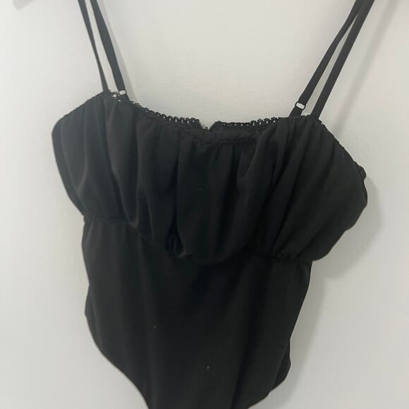 Princess Polly Black Mesh Bodysuit Tank Size 6 - Picture 5 of 6